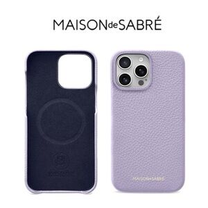New Maison de Sabré iPhone 16 Pro Leather Case in Lavender Purple